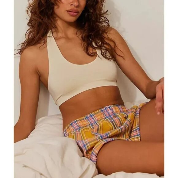 Free People Essential U-Neck Halter Bra / Conch NWT - (L/XL) - Picture 2 of 5